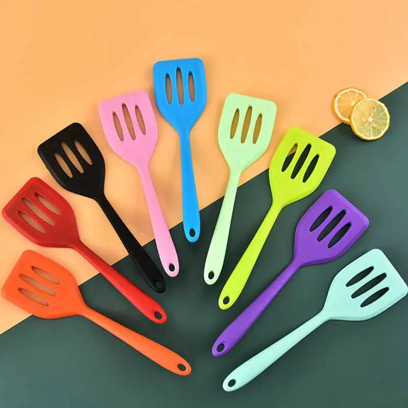 

Small Silicone Turners Gadgets Egg Fish Frying Pan Scoop Fried Shovel Spatula Cooking Kitchen Tools Utensils