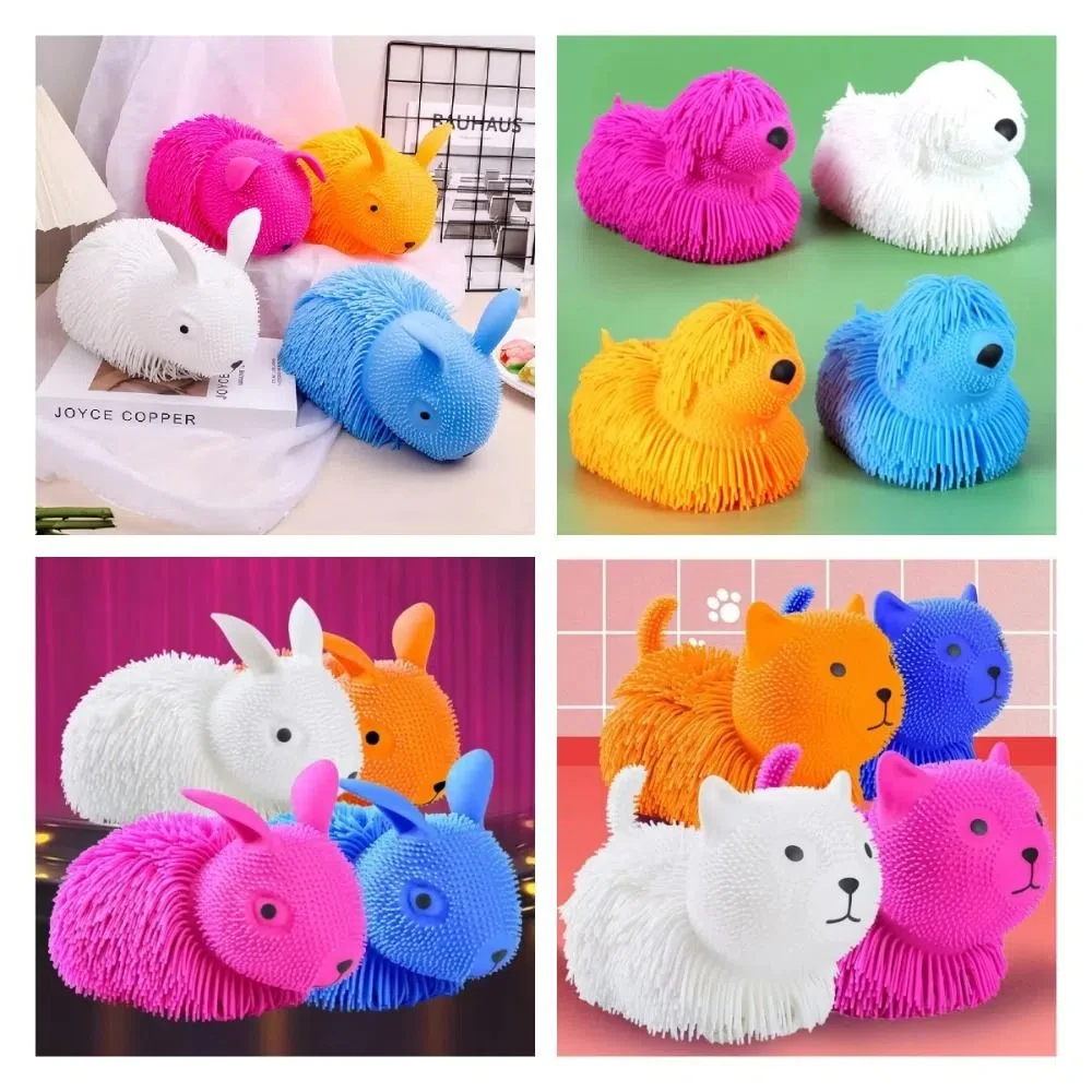 

Funny Long Haired Vent Squeezing Toys Big Size Dog Cute Animal Squeezing Toy Cat TPR 3D Sensory Toy Office Workers