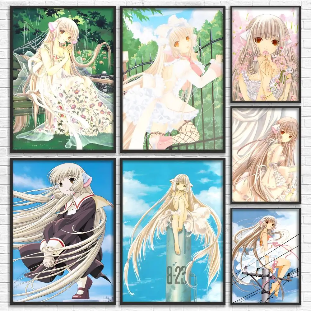 Japanese Anime C-chobits Painting Calligraphy Canvas Mural For Interior Walls Crease-Free Beautiful For Living Room Bedroom