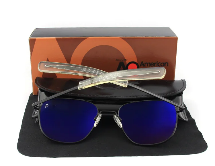 Ao Sonnenbrille Mann amerikanische Armee Militär Luftfahrt Pilot polarisierte Sonnenbrille Frau Luxusmarke Vintage Metall Titan Rahmen – Detail 22