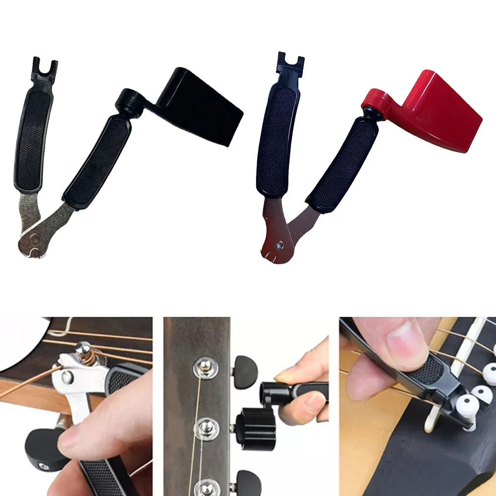 New Guitar String Winder String Cutter Bridge Pin Puller 3 IN 1 String Peg Winder Guitar Repair Guitar Tuning Tool Compatibility