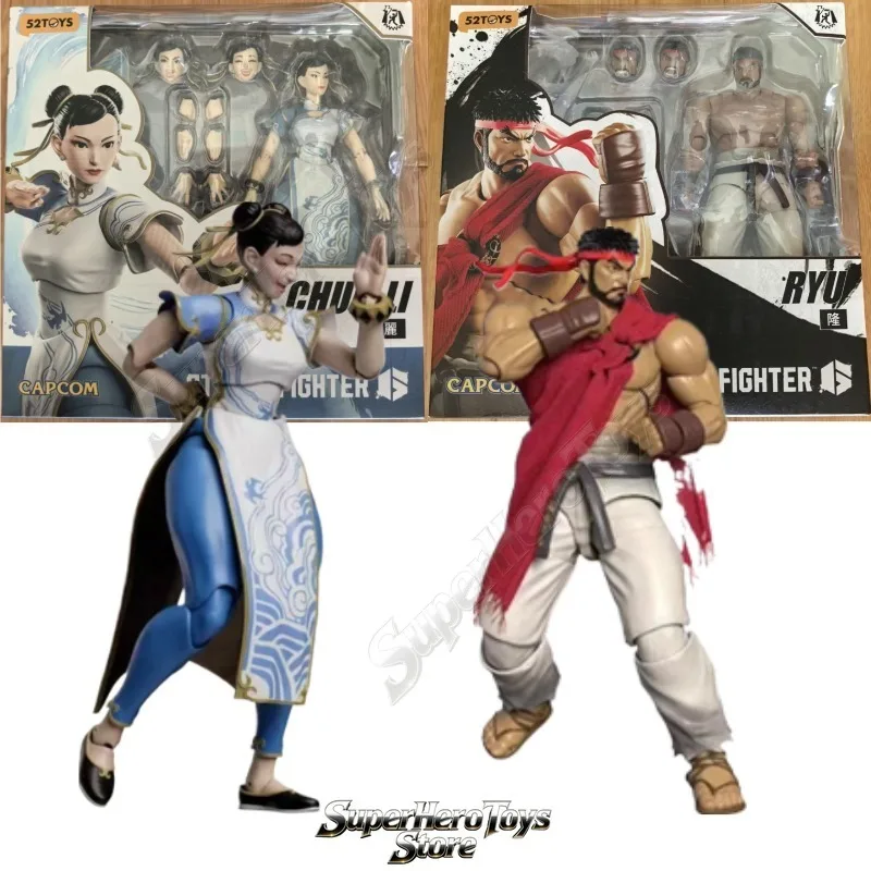 24-hour Shipping 52TOYS FigLite Street Fighter 6 Chun-Li and Ryu 1/12 Scale Action Figure Set with Multiple Accessories in Stock