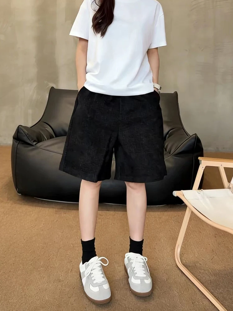 

Bla Vintage Waed Jeans orts Men's Summer Loose Fit Casual Straight Leg Five-Quarter Length Youth Faion orts