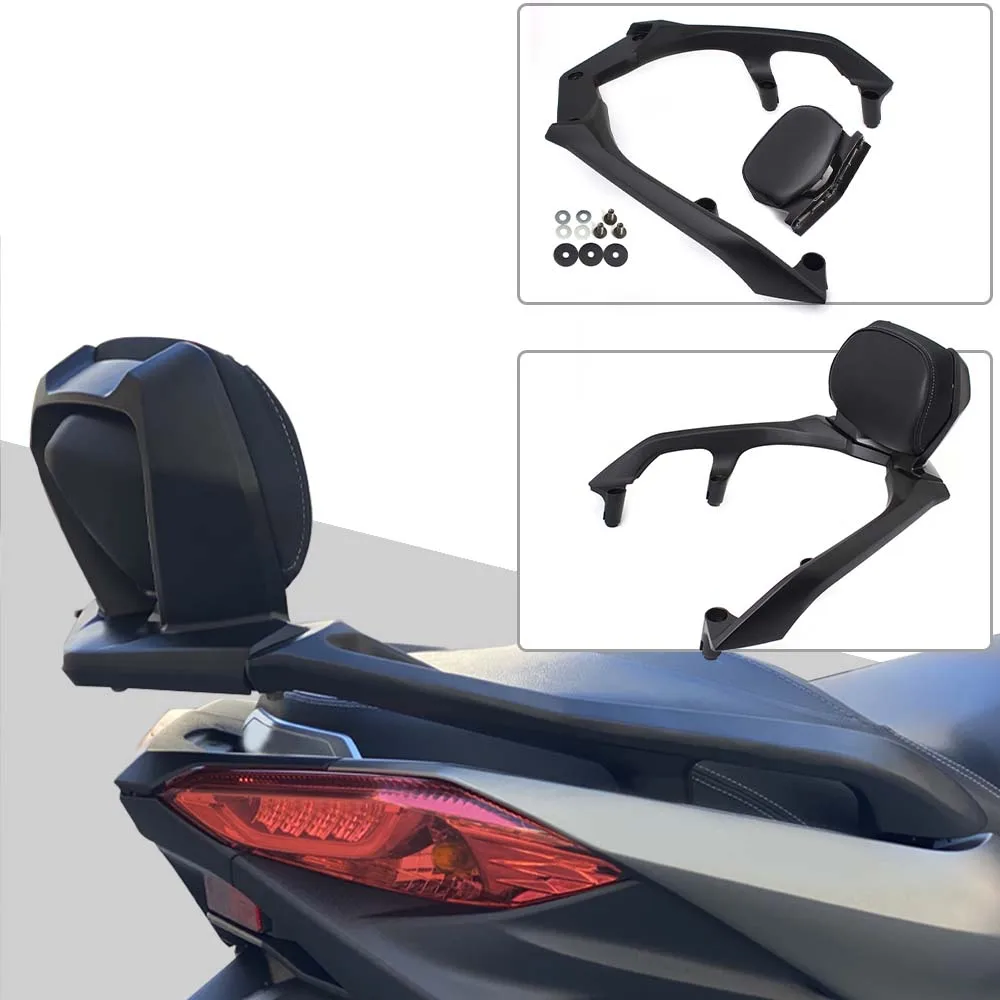 CNC Aluminum Alloy Rear Luggage Rack & Passenger Backrest For Yamaha TMAX 530 2019 & TMAX 560 2020+ Protective and Decorative