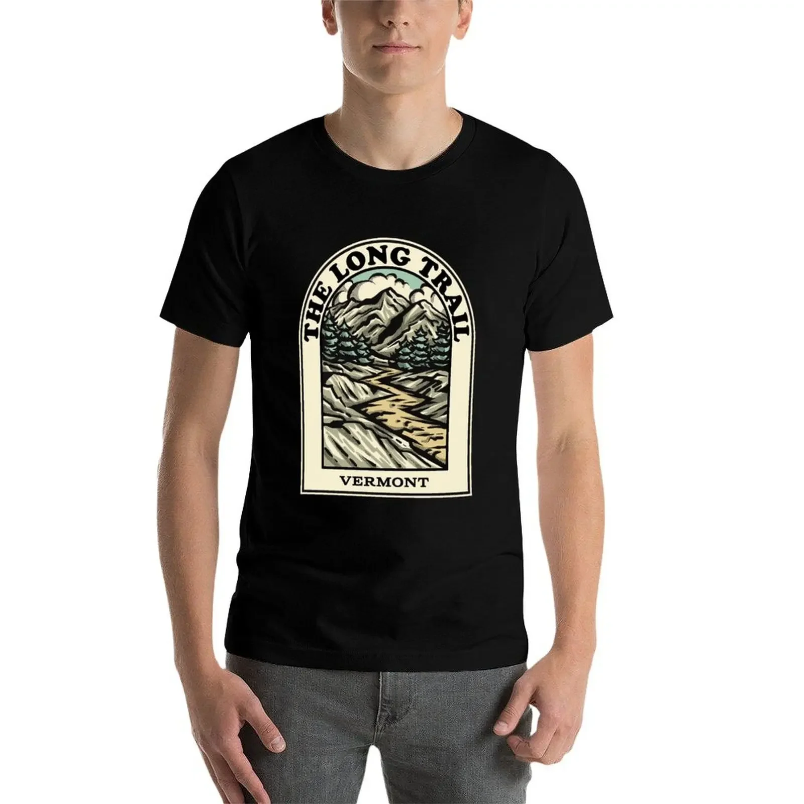 The Long Trail Vermont turystyka plecak szlak T-Shirt grafika w stylu vintage personalizowane koszulki koszulka graficzna plus size odzież męska