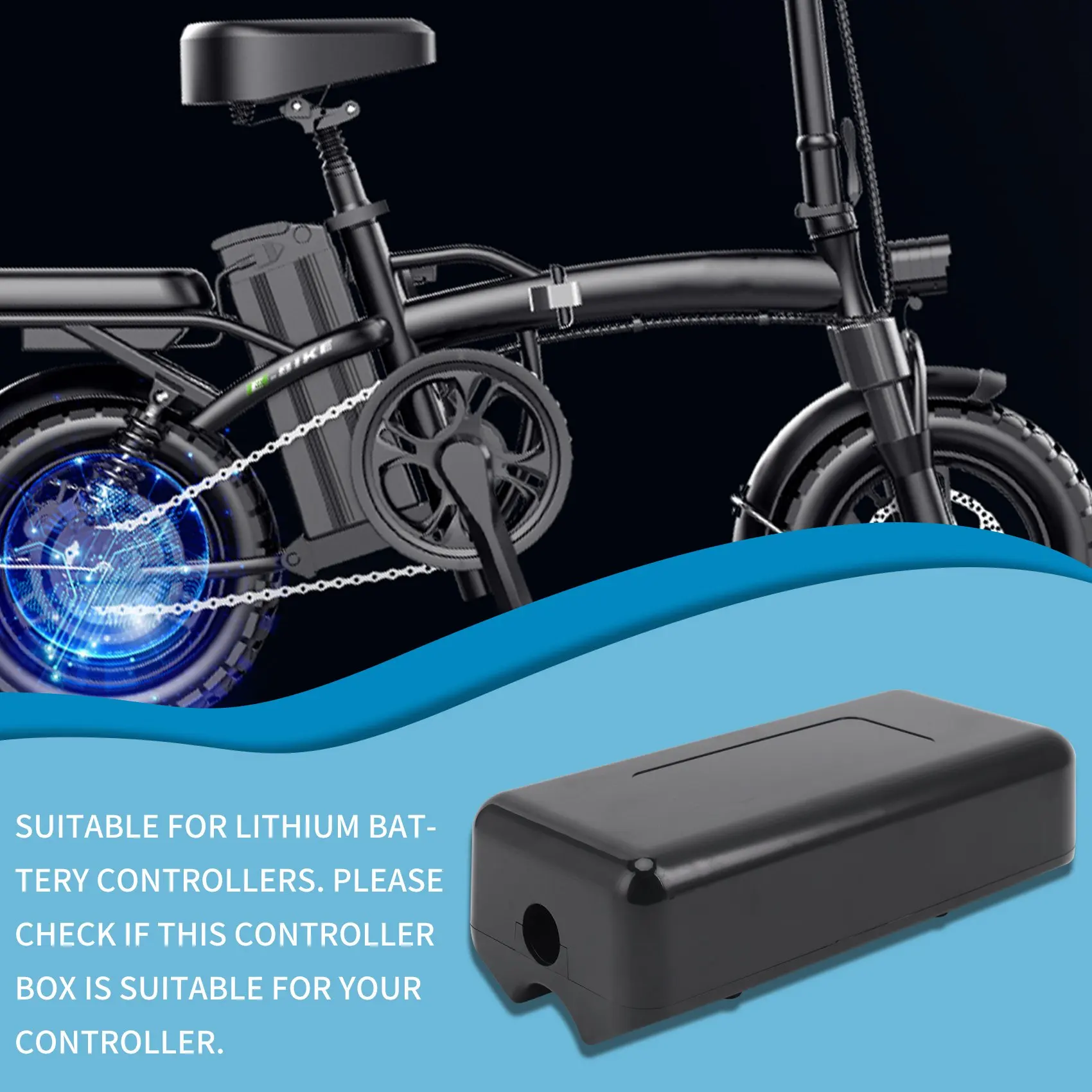 Caja controladora de plástico Extra Grande para bicicleta eléctrica, funda protectora para bicicleta de montaña, ciclomotor, Scooter