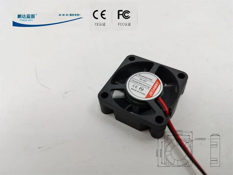 Nuovo Jiesammy High-Turn 3010 Doppio cuscinetto a sfere 3 cm 24v12v5v DC Raffreddamento 30 * 30 * 10MM