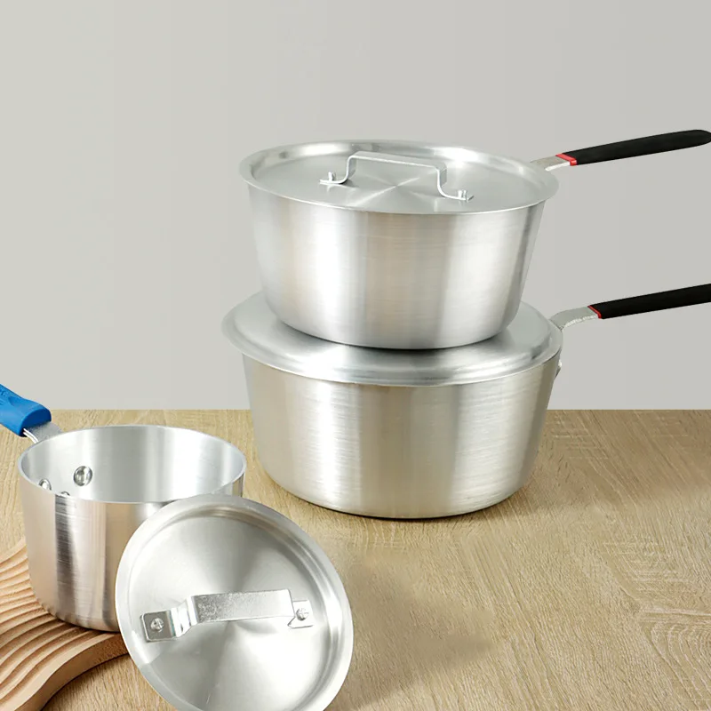 

Hotel aluminum pot induction cooker aluminum souppot single handle aluminum saucepot western steak saucepot porridge potrame