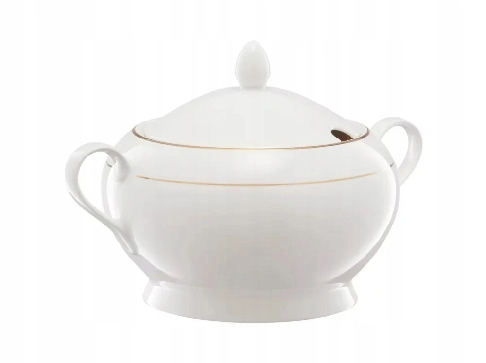 Vase à soupe Ambition avec couvercle en porcelaine blanche 2,8 L