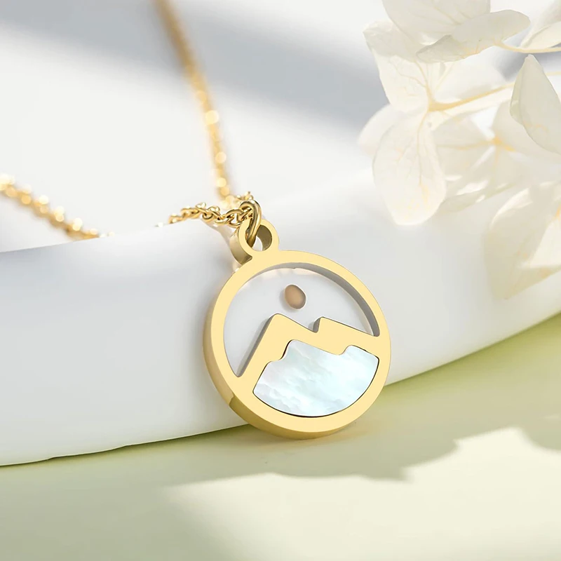 

Faith Faith Canola Seed Stainless Steel Material Vacuum Electroplating Necklace Does Not Fade or Allergy