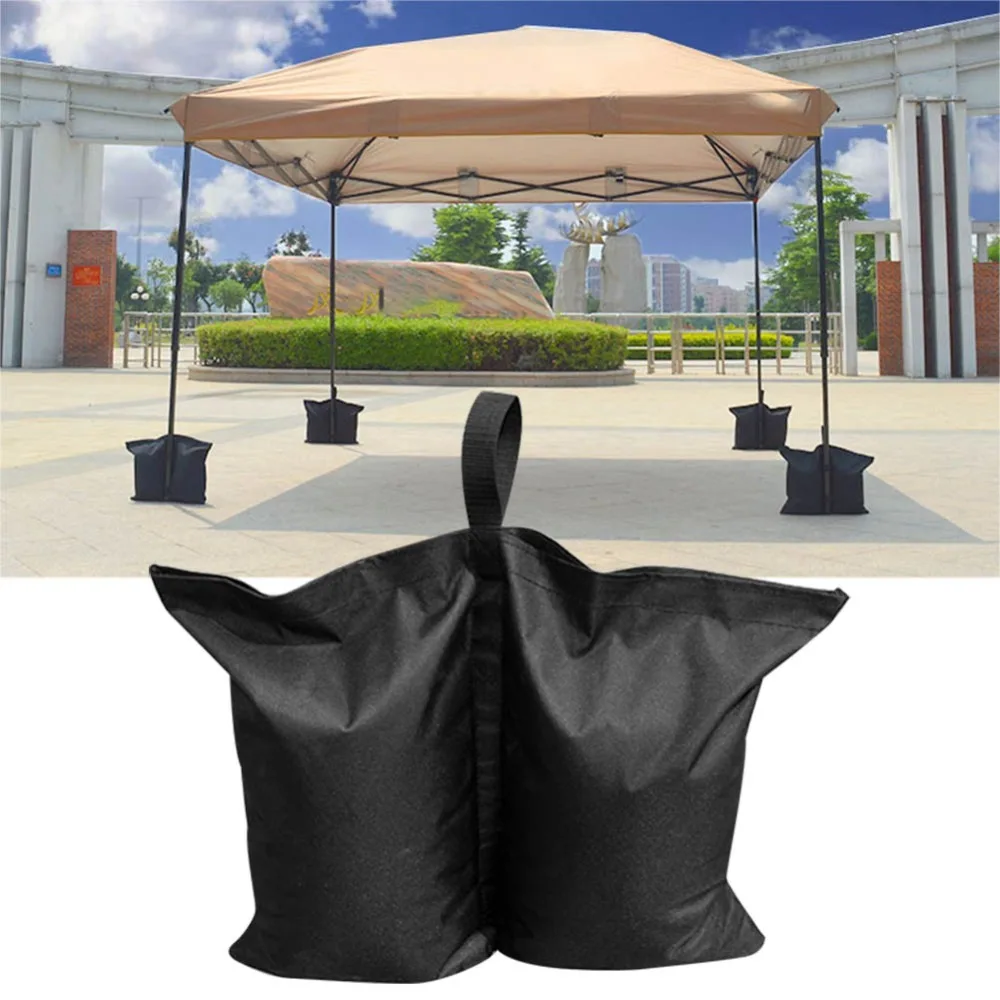 

4Pcs/Set Durable Oxford Cloth Sand Bags Good Leakproof Large Capacity Tent Weights Black Canopy Weights Outdoor Use