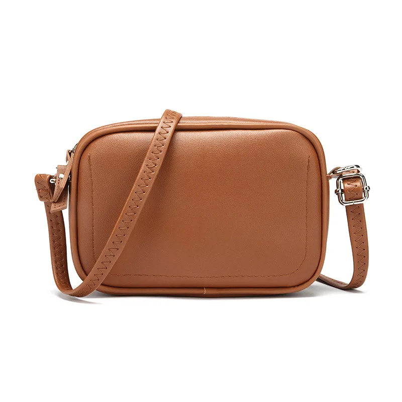 Solid color simple and versatile small square bag fashionable crossbody single shoulder women's bag