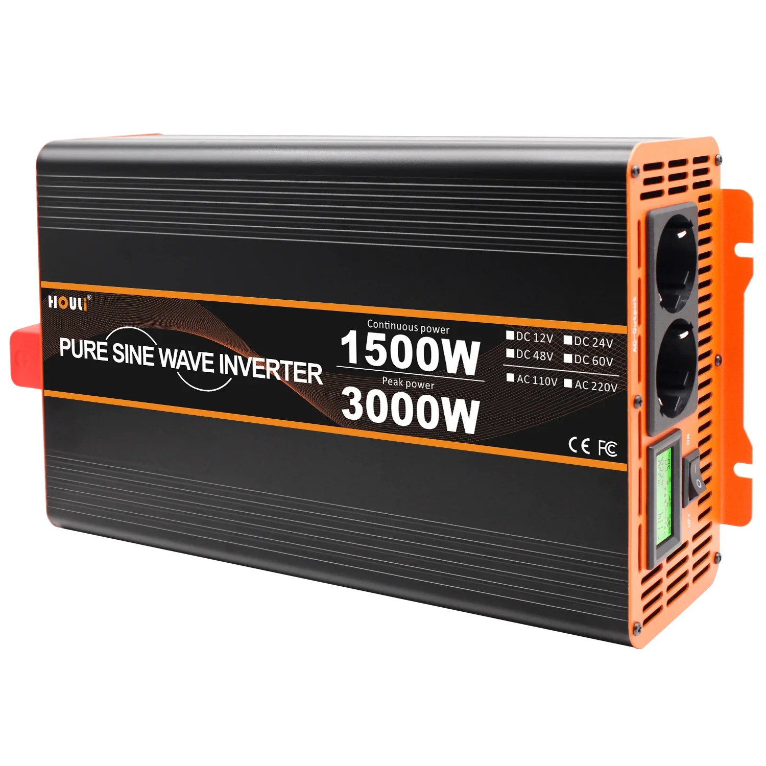 for HOULI 3000 watts power solar inverter transformer dc 12v to ac 220v 110v 3000w pure sine wave inverter inversor de onda pura