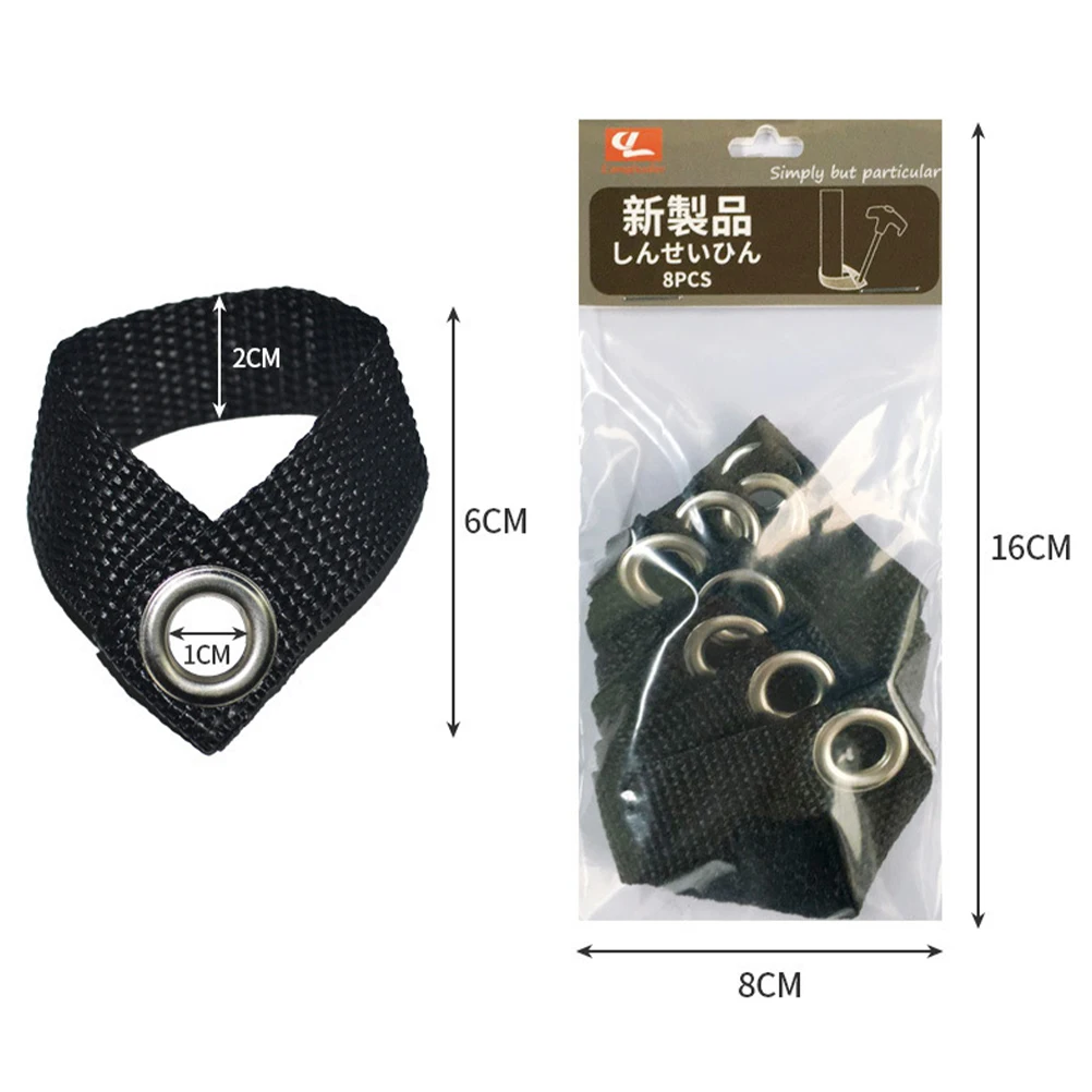 

8 pcs Tent Accessories Durable PP Camping Clamps Lightweight Compact Awning Pole Fixing Buckle Stabilize Tent Poles Ground Nails