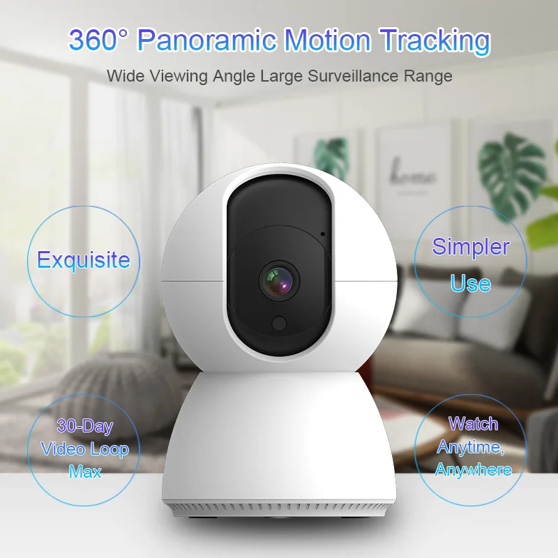 Caméra dôme IP PTZ sans fil 2MP 1080p avec application Tuya, vision nocturne IR, détection de mouvement, sécurité domestique, surveillance de bébé