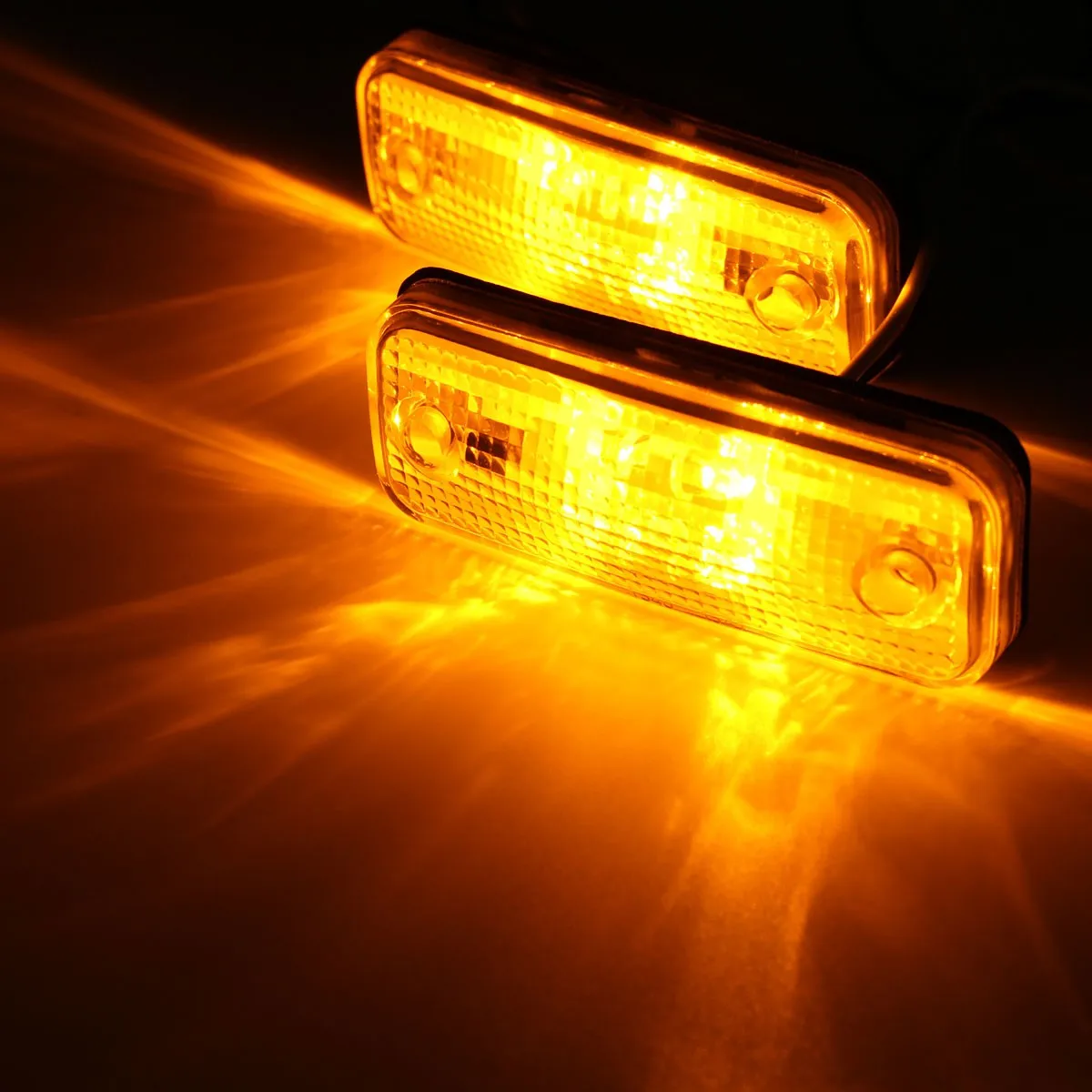 2/4/6pc 12-30V Amber Clearance Side Marker Indicator Light For Trailer Truck Caravan Van Signal Lights Turn Lights Accessories