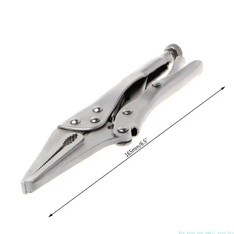 

7Inch Locking Pliers Long Nose Straight Jaw Lock Clamp Hand Tool 165mm