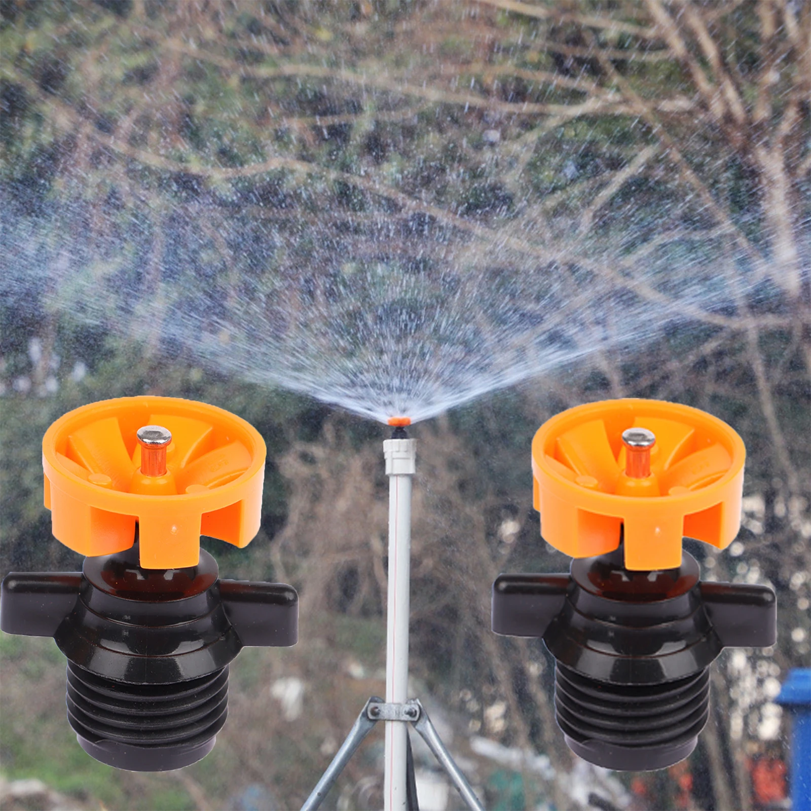 

360 Degree Watering Nozzle Sprinkler 1/2" Male Thread Automatic Rotation Garden Park Lawn Flower VegetableIrrigation Accessories