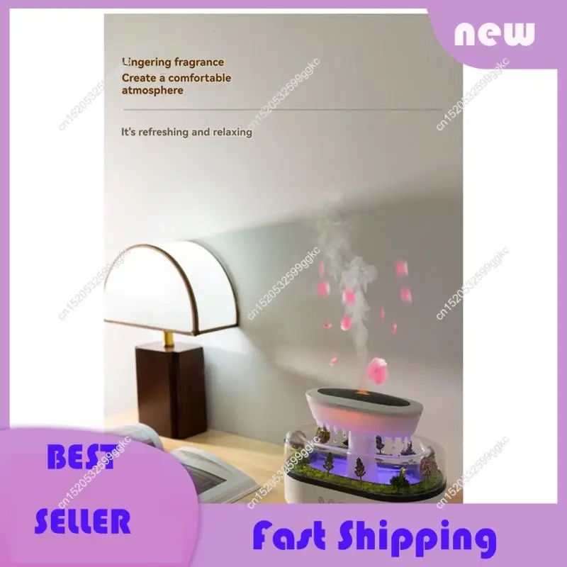 Necessary Rain Cloud Air Humidifier Water Drip Micro Landscape Essential Oil Diffuser With 7 Night Light Cool Mist Humidifier AU