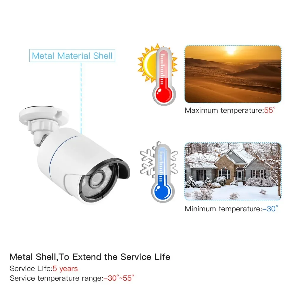 Gadinan Full HD IP66 Outdoor Waterproof AHD 5MP 2MP Metal Bullet Security Surveillance 1080P BNC CCTV Camera