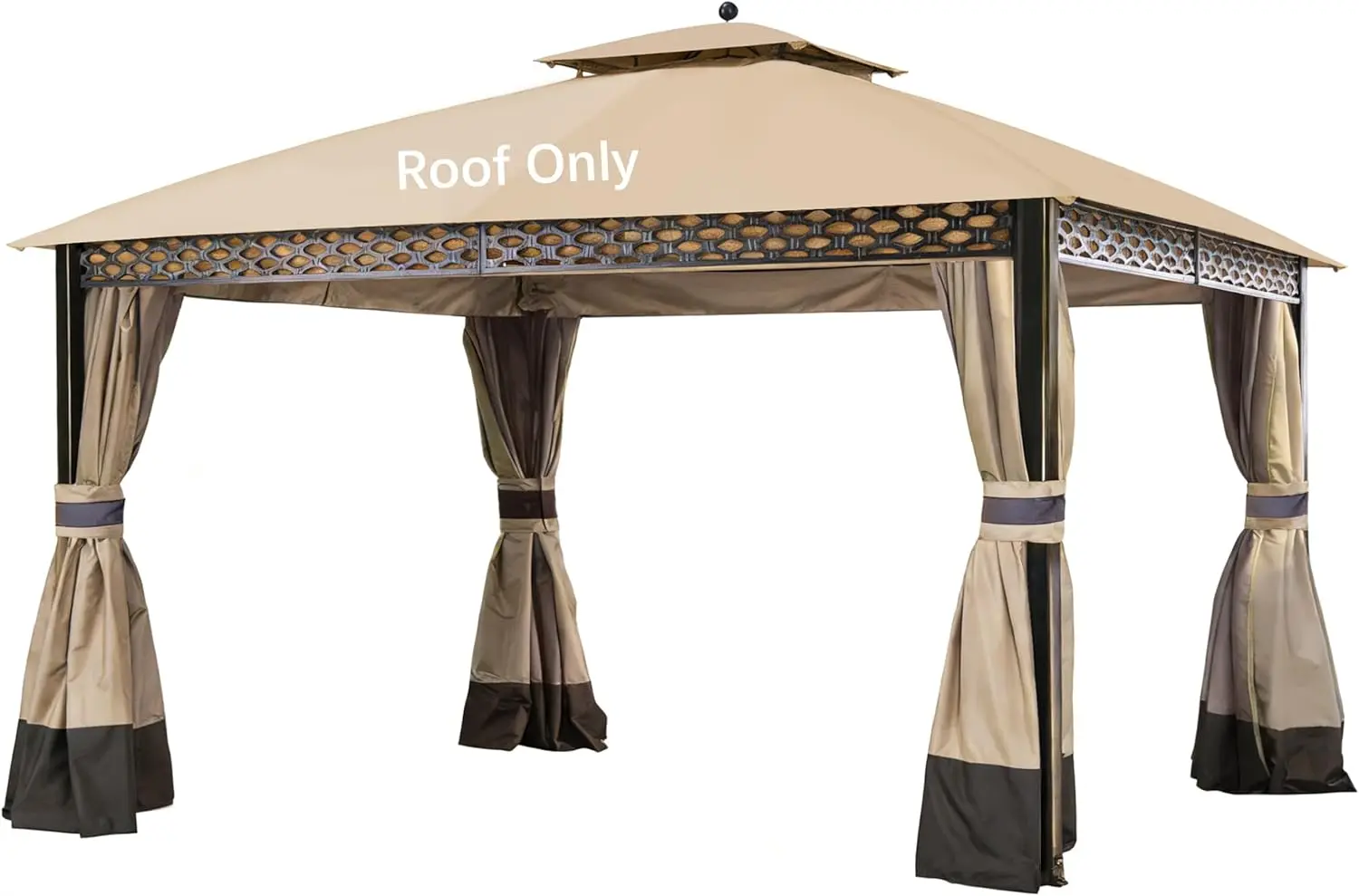 

Светло-бежевый сменный тент для беседок Oakmont и Pinehurst размером 10x12 футов, прочное покрытие для навеса