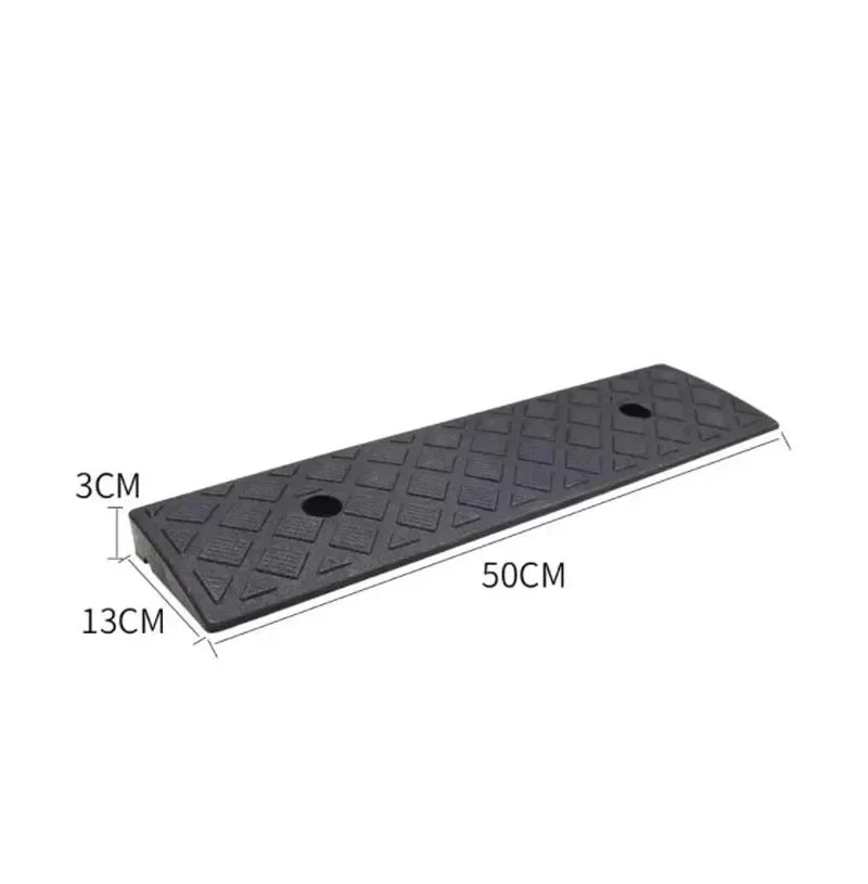 

50*13*3cm Road Slope Ramp Pad Car Step Uphill Triangle Pad Rubber PVC