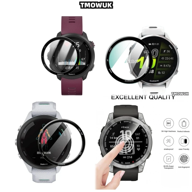 

Soft Flexible Screen Film - Anti-Scratch PMMA, 3D Curved Full Cover For Garmin Forerunner 158 165 245 255 255s 265 265s