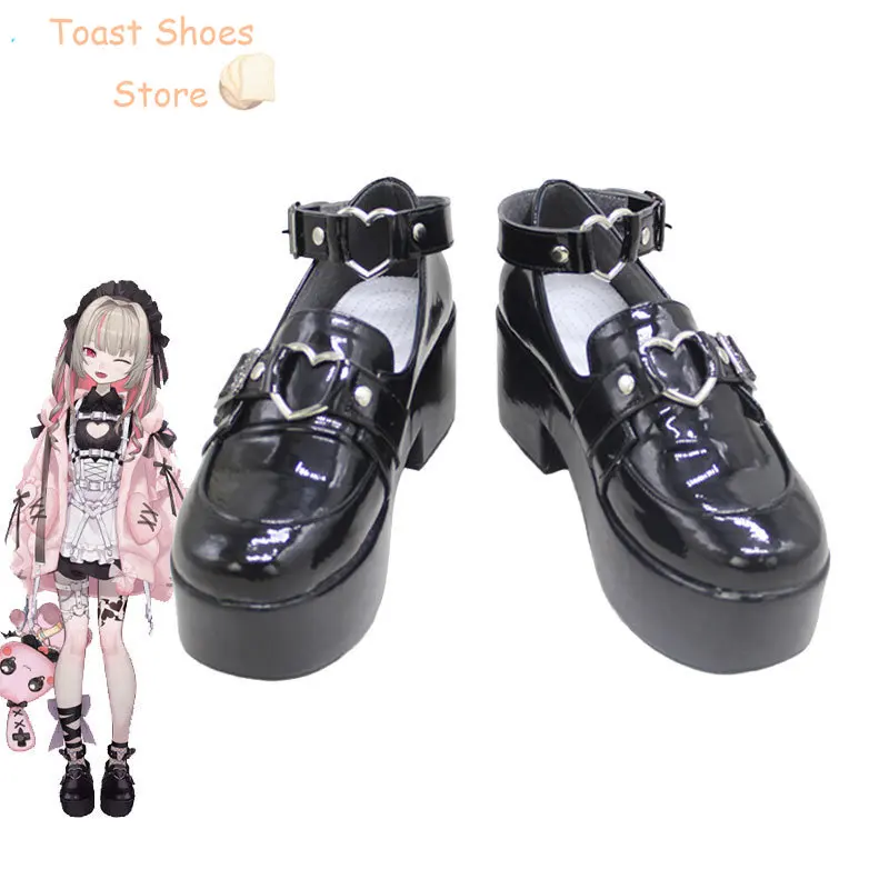 

Makaino Ririmu Cosplay Shoes Halloween Carnival Boots PU Leather Shoes Vtuber Cosplay Props Costume Prop