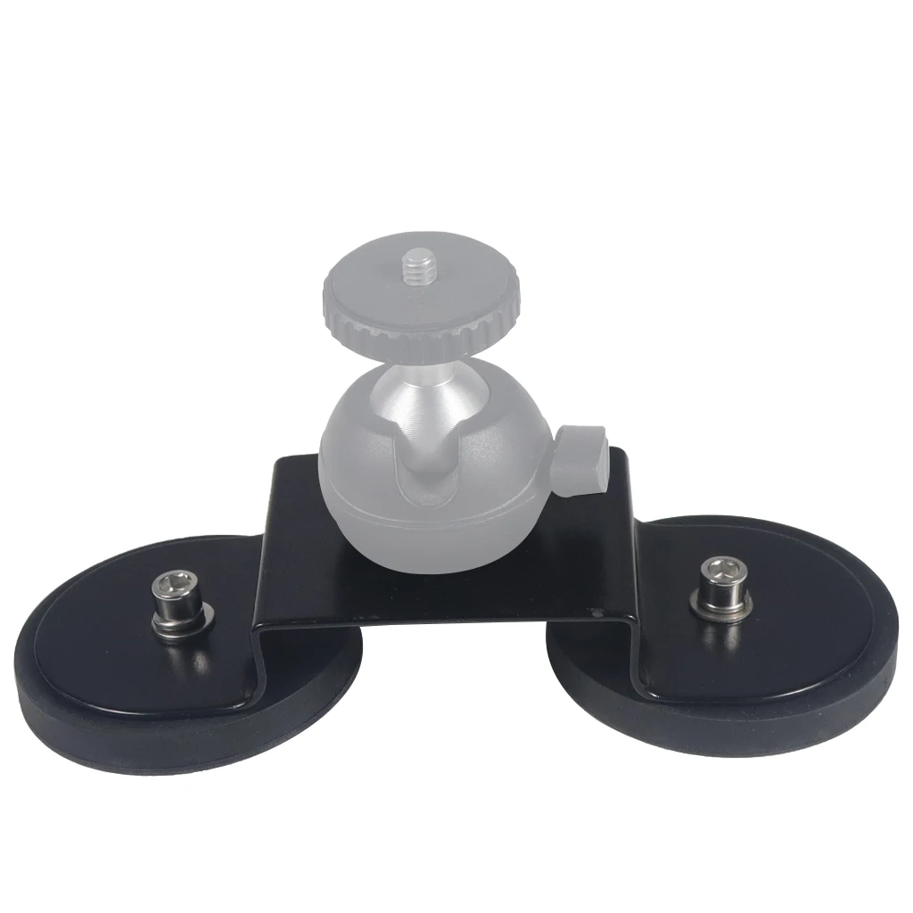 2PCS D66mm D88mm Dual Magnet Basis Gummi Halterung Magnetische Montage M10 Schraube Loch für Kamera Licht Telefon Halter Monitor display – Detail 12
