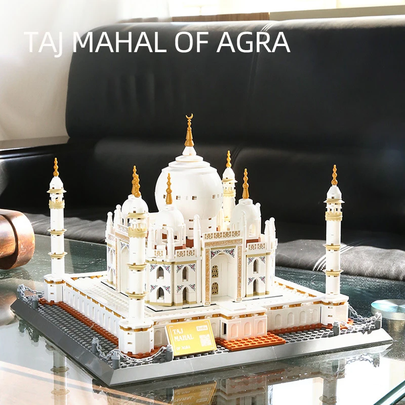 2024 City Mini Bricks Taj Mahal World Famous Architecture Micro Model India Building Blocks Creative Sets Kids Toys Adults Gift