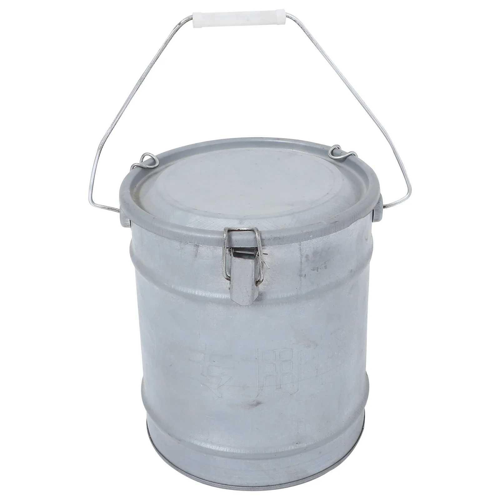 

Bucket with Lid Metal Storage Container for Soil Sample Holders Round Empty Field Work Soil Container Large
