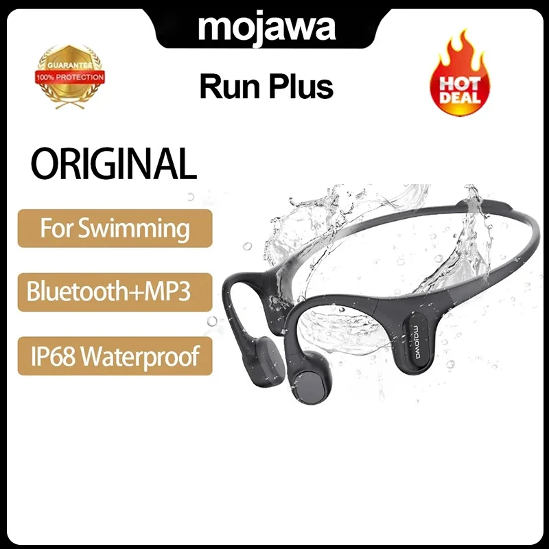 

Mojawa Run Plus Bone Conduction Bluetooth Headphones IP68 Waterproof Sports Wireless Headset