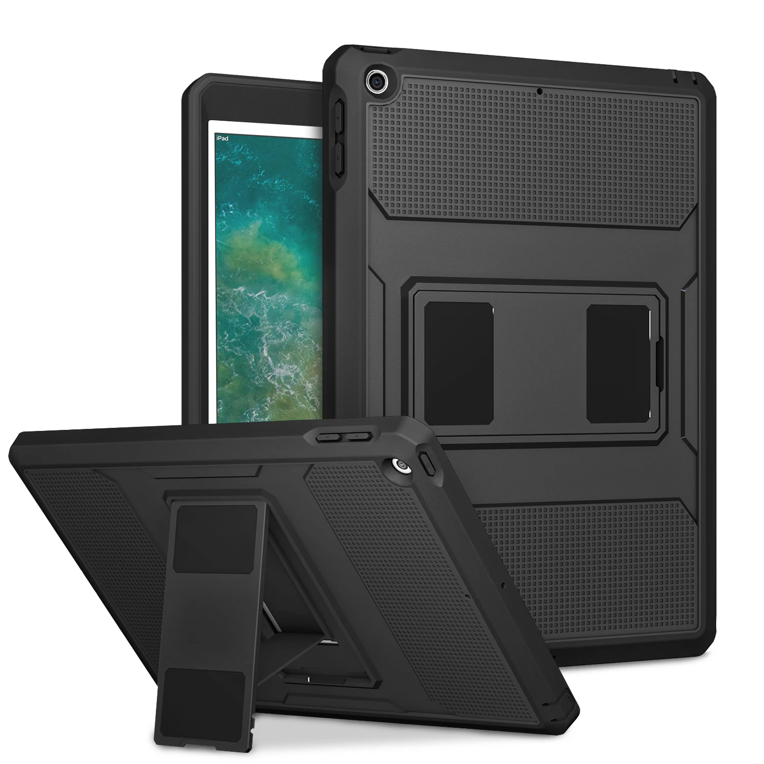 

MoKo Case For 2018/2017 iPad 9.7 6th/5th Generation - [Heavy Duty] Shockproof Full Body Rugged Hybrid Cover with Built-in Screen