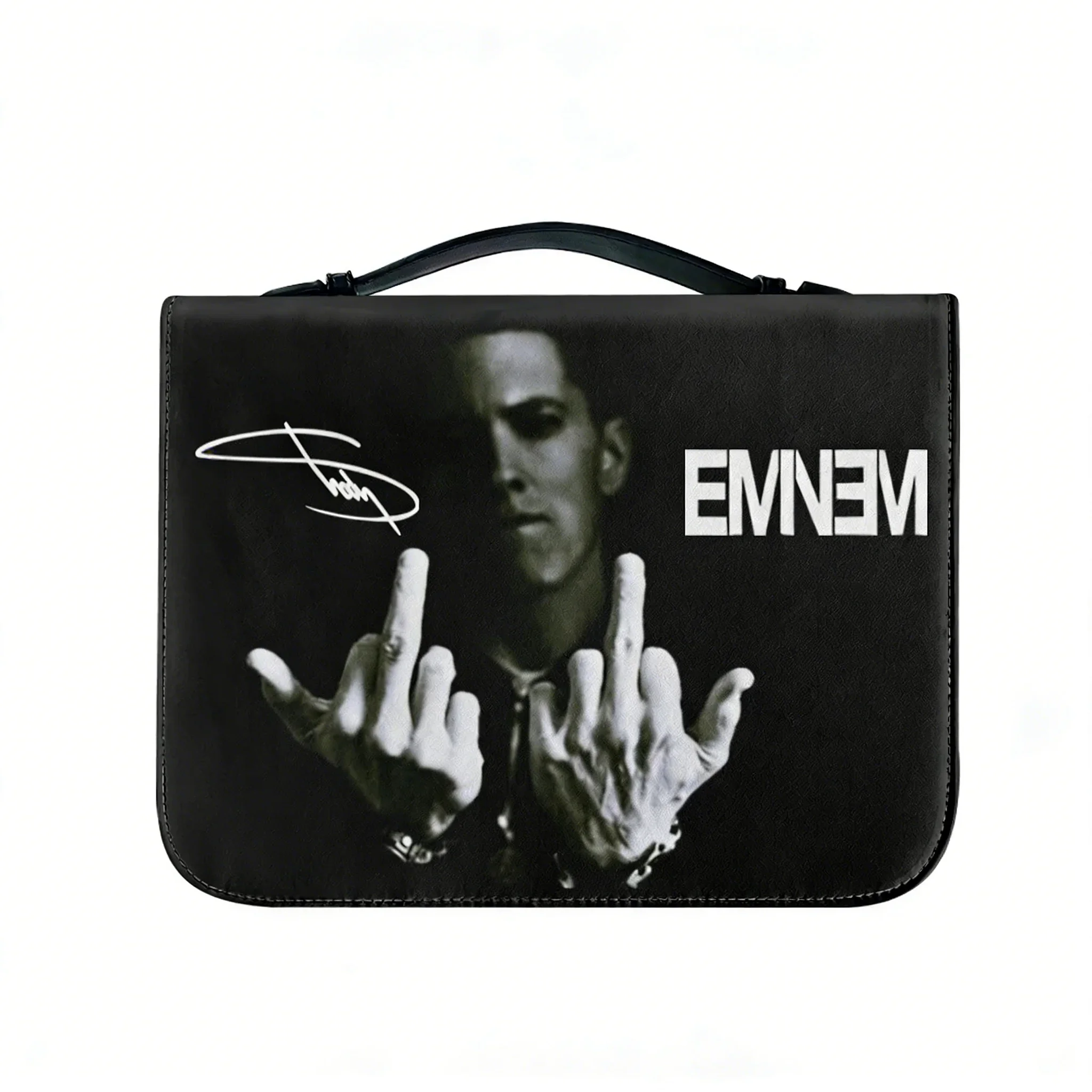 Eminem Bible Bags Hip hop Rock Singer Christian Gifts Personalized Cover Bible Pack Waterproof Leather Bag Pockets Package Case