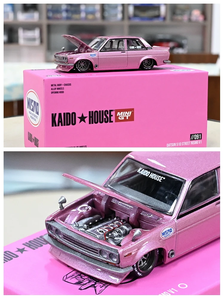 

Kaido House MINIGT //091 1:64 Datsun 510 Nismo V1 alloy car model Collection gift