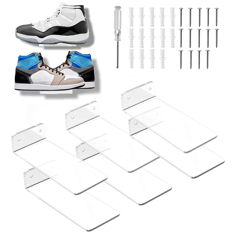 12 Pack Floating Shoe Display,Shelves Wall Mount Levitating Shoe Display Stand For Sneaker Collection Or Shoes Box