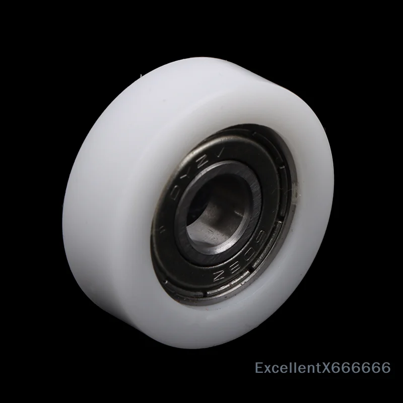 1PC 8*30*10mm 608 Roller Wheel Track Rail Pulley Door Window Track Pulley Injection Molded Nylon Coated Bearing Wheel Bearing