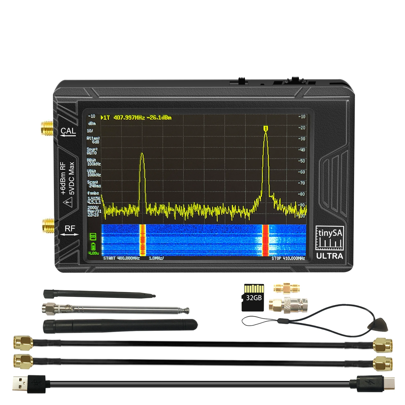 TinySA ULTRA+ Handheld 100kHz-5.4GHz Spectrum Analyzer 4-Inch Touchscreen High-Performance Signal Generator China Origin for