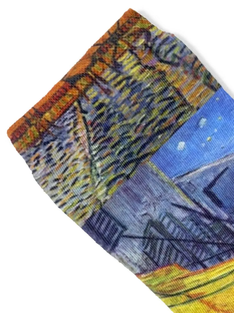 Cafe Terrace at Night - Van Gogh Socks hiking moving stockings kawaii Thermal man winter Socks For Women Men's