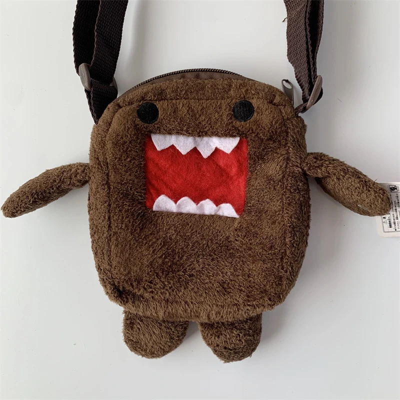 Domo Kun Mini bolsos cruzados de felpa para mujeres, hombres y niños, bandolera de hombro pequeña y bonita, bolso para teléfono Kawaii de Anime