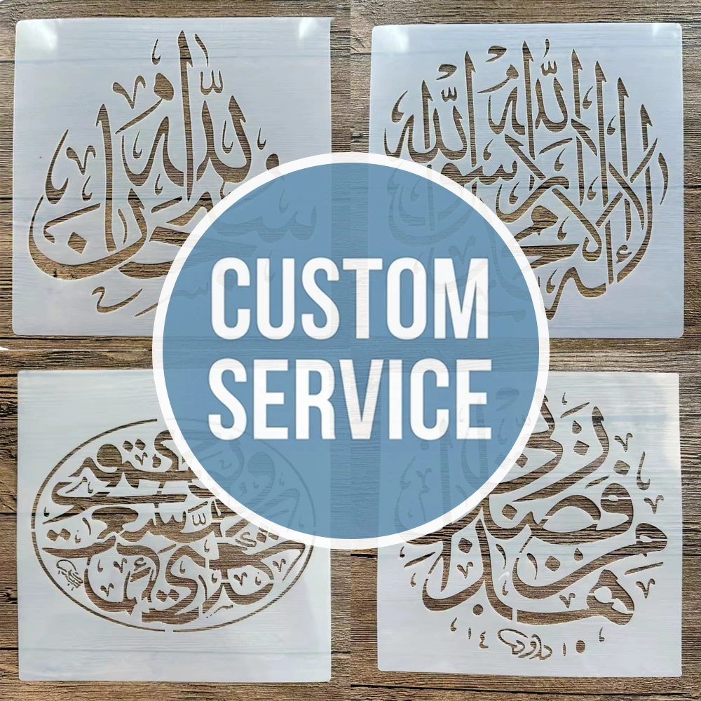 

Arabic Calligraphy Stencils for painting Only For Customization Pattern large size wall stencil reusable templates Home Decor