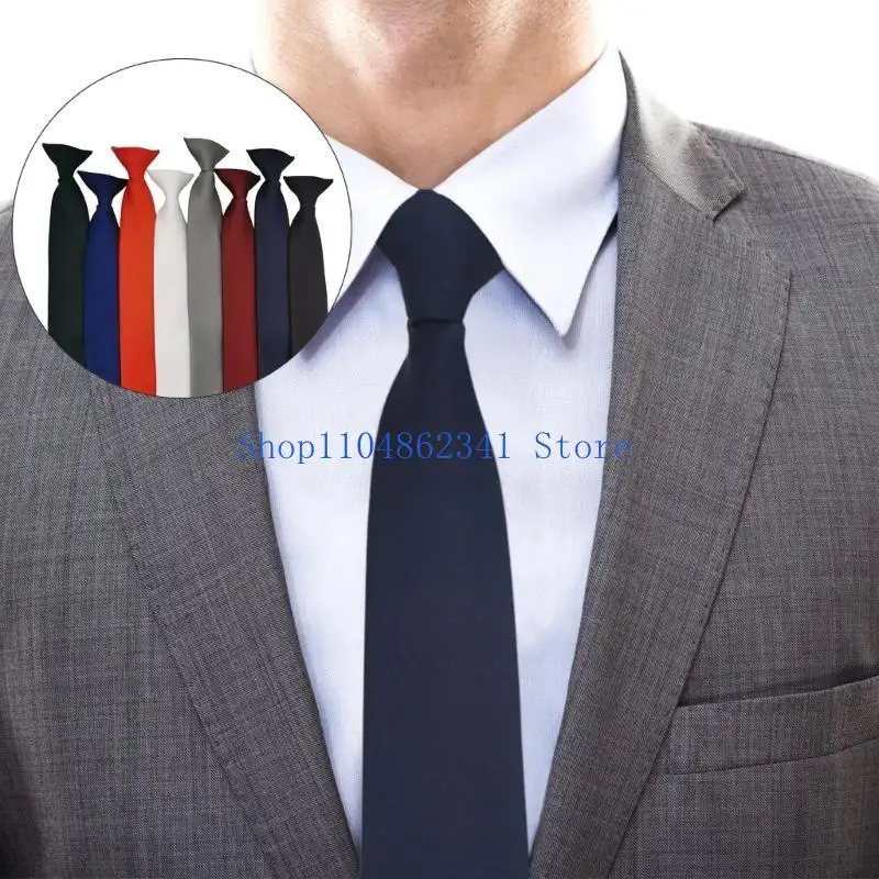 5asd クリップオンネクタイ ソリッドカラー ネクタイ メンズ レディース 調節可能 事前に結ばれたネクタイ 結婚式のパーティーや普段使いに