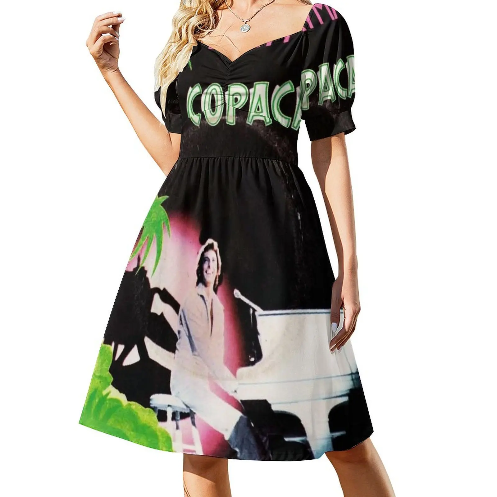 

copacobana of Barry Mannilaw Hits Short Sleeved Dress Long dress woman Women's dress