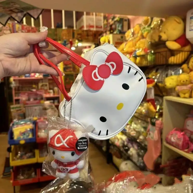 

2024 Sanrio Kawaii Anime Hello Kitty Y2K Girly Heart Mini Girl Casual Bag Cute Cartoon Single Shoulder Bow Handbag Toys for Kids