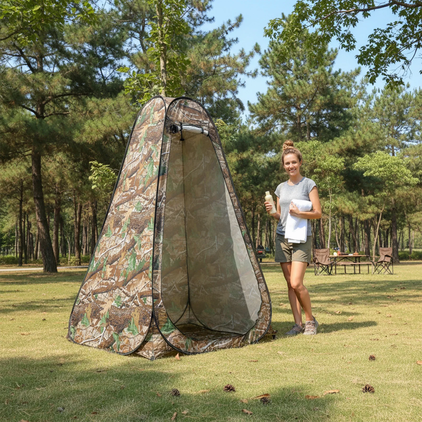 1 Person Shower Tent for Festival Goers, Pop Up Lightweight Shelter, Portable Foldable Changing Tent