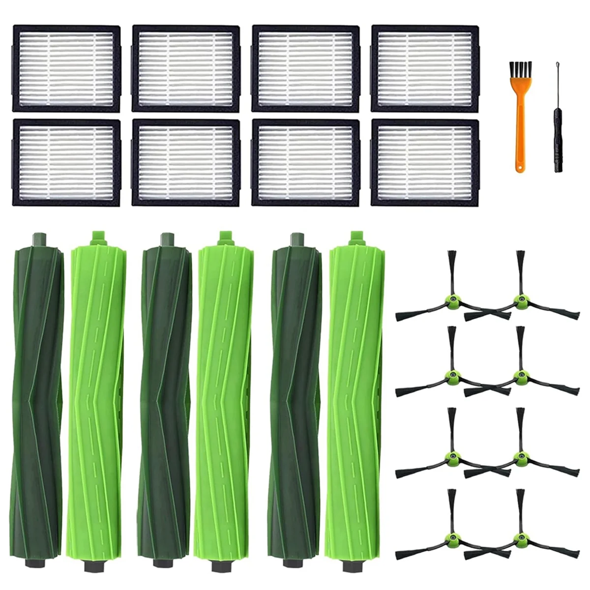 A14G-24PCS para I3 I3 + I7 I7 + I4 I6 I6 & I8 I8 +/Plus E5 E6 E7 J7 I, E & J Series Peças de vácuo Filtro de escovas de rolo