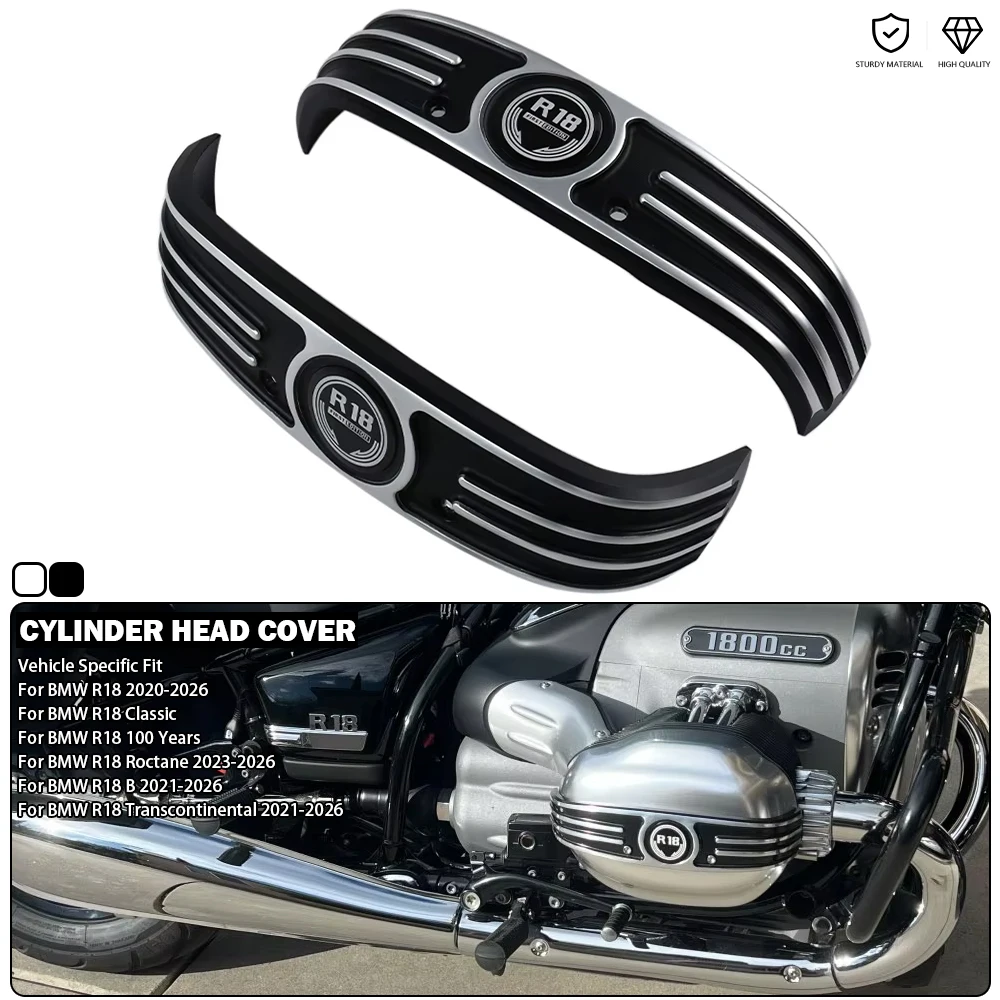 Lewa/Prawa Osłona Dekoracyjna Głowicy Cylindra Pasuje Do BMW R18 Classic R18B R 18 B/Roctane/Transcontinental/100 Year 2020-2026