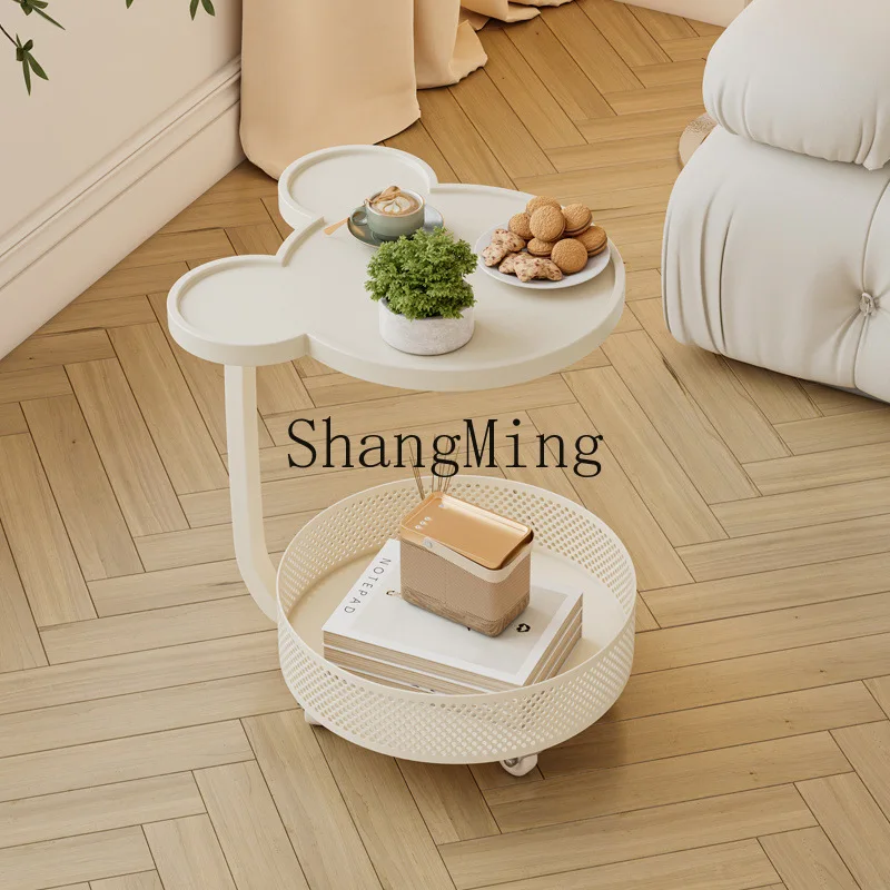 

SM light luxury high-end living room movable small coffee table home creative trolley rack