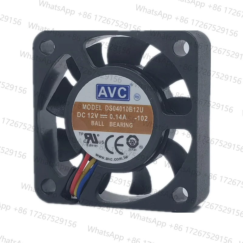 For New AVC DS04010B12U DC12V 0.14a 4010 4cm 4 wire PWM speed regulating chassis cooling fan