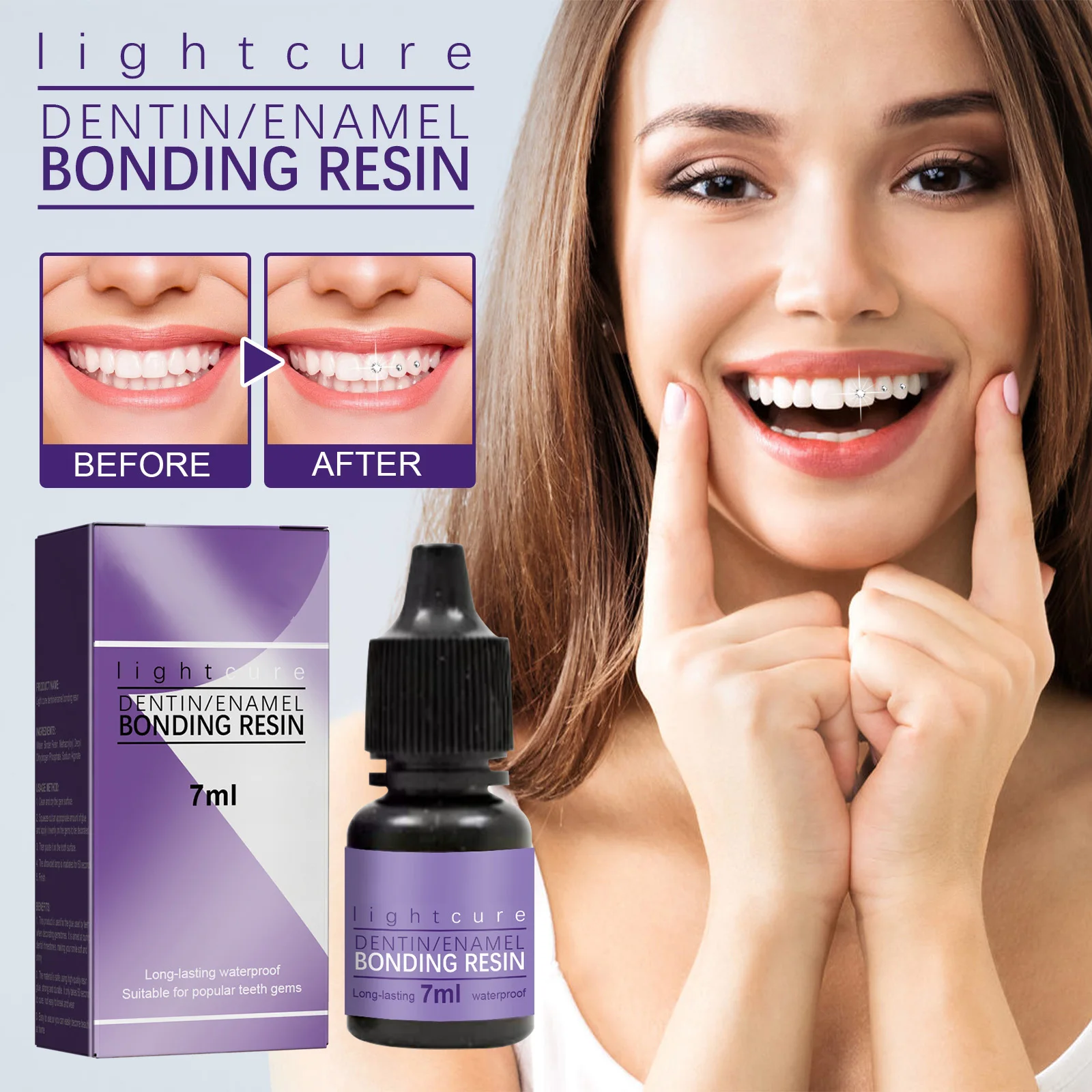 7 ml Tooth Gem Glue Dental Adhesive for Tooth Gems Diamond Kit Glue Teeth Crystal Jewelry Sturdy Tooth Jewelry Orthodontic Gel
